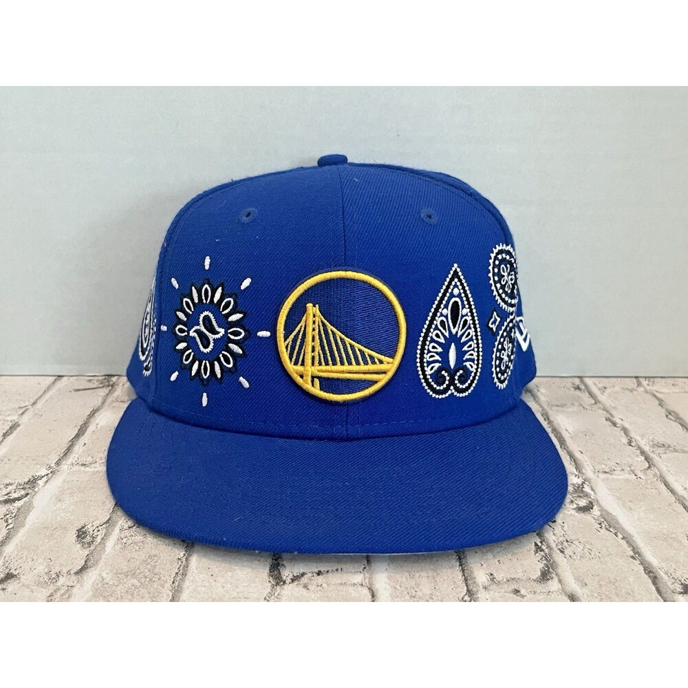 Golden State Warriors Paisley California Patch Fitted Hat New Era 59Fifty 7 3/4